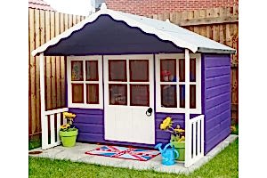 this image shows one of our outdoor play ideas which include a play area in the garden, garden play area ideas, playhouse ideas and garden playground ideas
