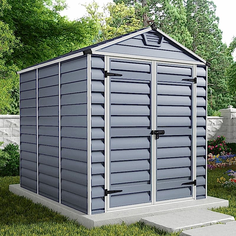 6'x8' Palram (1.8x2.4m) Grey Skylight Shed