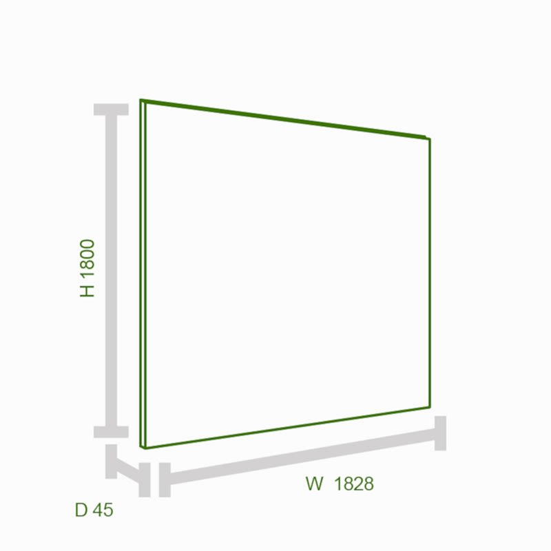 Forest 6' x 6' Acoustic Noise Reduction Tongue and Groove Fence Panel (1.83m x 1.80m) Technical Drawing