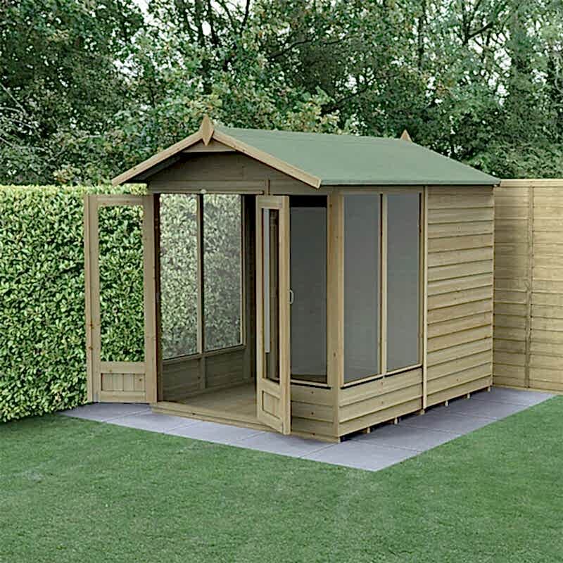 7' x 5' Forest 4Life 25yr Guarantee Double Door Apex Summer House (2.28m x 1.53m)