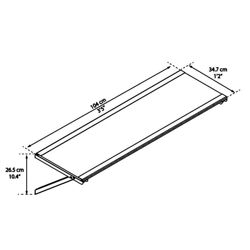Palram Canopia Yukon Shed Shelving Technical Drawing