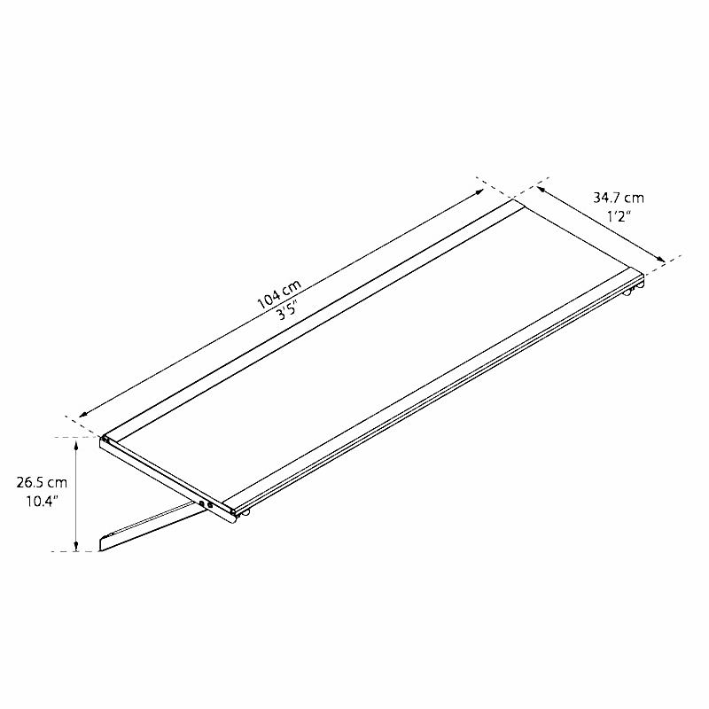 Palram Canopia Yukon Shed Shelves x4 Technical Drawing