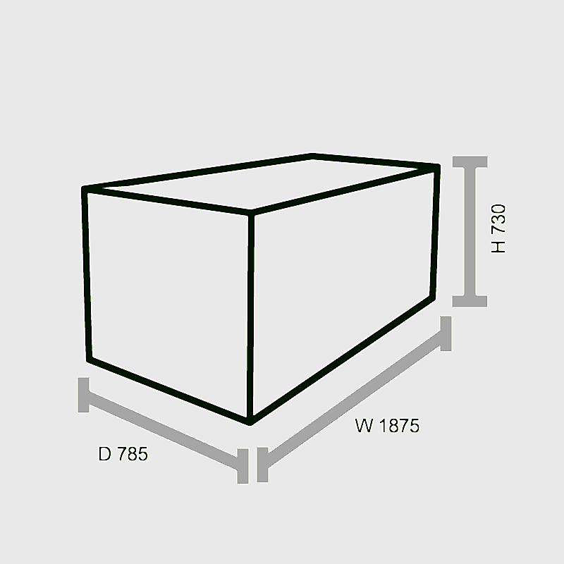 6x2 Trimetals Blue Protect.a.Box - Premium Metal Garden Storage Technical Drawing