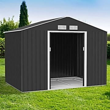 9' x 6' Lotus Hera Apex Metal Shed (2.51m x 1.81m)
