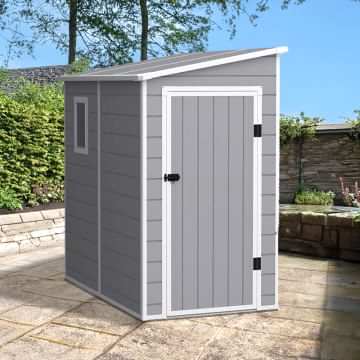 4' x 6' Lotus Veritas Lean To Plastic Shed with Floor (1.11m x 1.91m) 4' x 6' Lotus Veritas Lean To Plastic Shed with Floor (1.11m x 1.91m)