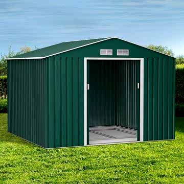 9' x 9' Lotus Orion Apex Metal Shed with Foundation Kit (2.67m x 2.55m) 9' x 9' Lotus Orion Apex Metal Shed with Foundation Kit (2.67m x 2.55m)