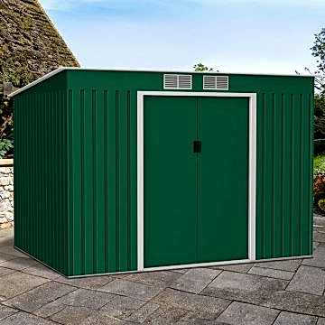 8' x 6' Lotus Hestia Pent Metal Shed with Foundation Kit (2.51m x 1.81m)