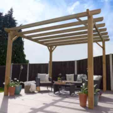 12' x 12' Forest Premium Ultima Large Wooden Garden Pergola (3.6m x 3.6m)