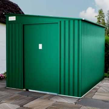 7' x 9' Lotus Arley Lean To Metal Shed - Green (2.14m x 2.57m) 7' x 9' Lotus Arley Lean To Metal Shed - Green (2.14m x 2.57m)