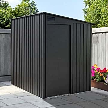5' x 7' Lotus Arley Lean To Metal Shed - Grey (1.5m x 1.94m) 5' x 7' Lotus Arley Lean To Metal Shed - Grey (1.5m x 1.94m)