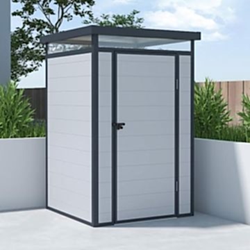 4' x 4' Lotus Curo Grey Plastic Shed (1.31m x 1.31m) 4' x 4' Lotus Curo Grey Plastic Shed (1.31m x 1.31m)