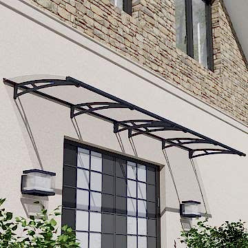 14' x 3' Palram Canopia Aquila 4100 Door Canopy - Grey (4.12m x 0.92m)
