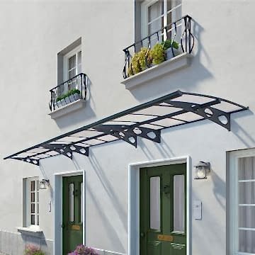 22' x 5' Palram Canopia Herald 6690 Door Canopy - Grey (6.71m x 1.39m) 