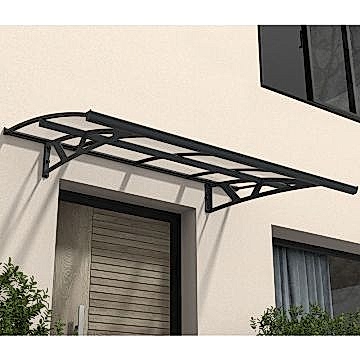 7' x 5' Palram Canopia Amsterdam 2230 Door Canopy - Grey (2.24m x 1.39m) 