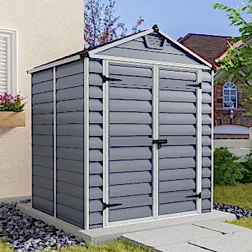 6'x5' Palram (1.8x1.5m) Grey Skylight Shed