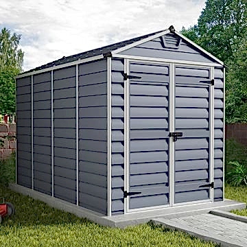 6'x10' (1.8x3m) Palram Grey Skylight Shed