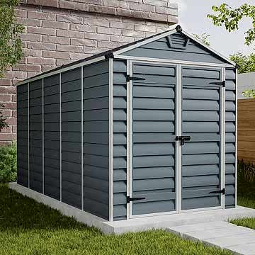 6'x12' (1.8x3.6m) Palram Grey Skylight Shed