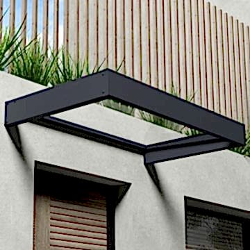 5' x 3' Palram Canopia Sophia 1600 Door Canopy - Grey (1.60m x 0.95m) 