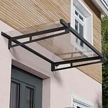 5' x 3' Palram Canopia Bremen 1500 Door Canopy - Grey (1.50m x 0.94m)