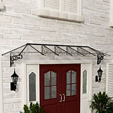 14' x 3' Palram Canopia Lily 4100 Door Canopy - Black (4.21m x 0.88m) 