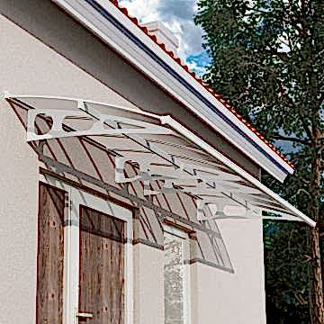 14' x 5' Palram Canopia Bordeaux 4460 Large Door Canopy - White Mist (4.47m x 1.39m)