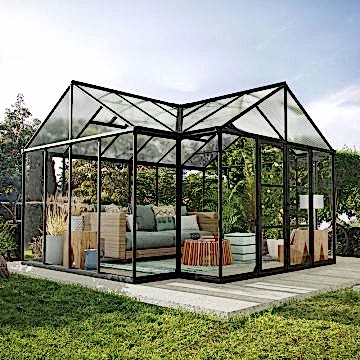 14'9 x 12'5 Palram Canopia Triomphe Orangery Enclosed Garden Gazebo (4.54m x 3.8m)