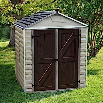 Palram 6' x 5' Tan Skylight Plastic Shed (1.85m x 1.54m)