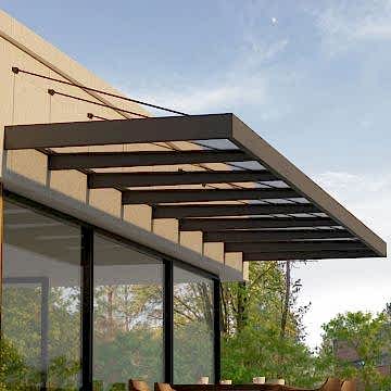 25' x 5' Palram Canopia Sophia XL 8000 Door Canopy - Grey (7.50m x 1.40m) 