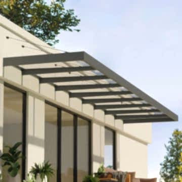 28' x 5' Palram Canopia Sophia XL 9000 Door Canopy - Grey (8.45m x 1.40m) 
