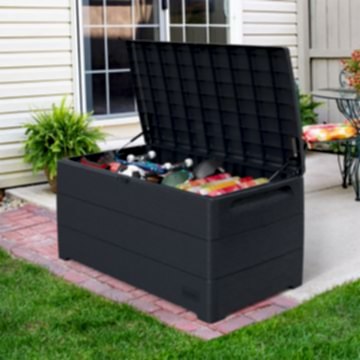 4'3 x 2'4 Saffron Durabox 416 Litre Plastic Storage Box - Sleek Grey (1.3m x 0.7m)
