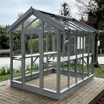 8'3 x 4'9 Coppice Ashdown Apex Painted Wooden Greenhouse (2.52m x 1.45m)