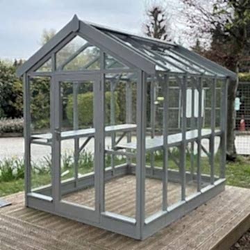 6'3 x 6'4 Coppice Ashdown Apex Painted Wooden Greenhouse (1.91m x 1.93m)