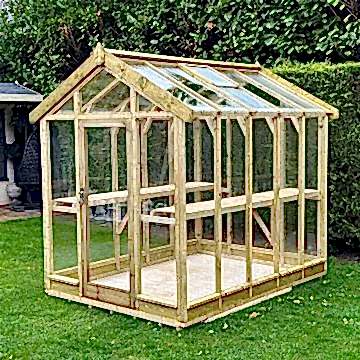 8'3 x 7'10 Coppice Ashdown Apex Wooden Greenhouse (2.52m x 2.4m)