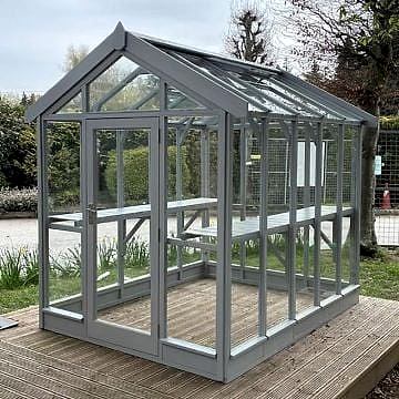 4'4 x 9'4 Coppice Ashdown Apex Painted Wooden Greenhouse (1.32m x 2.85m)