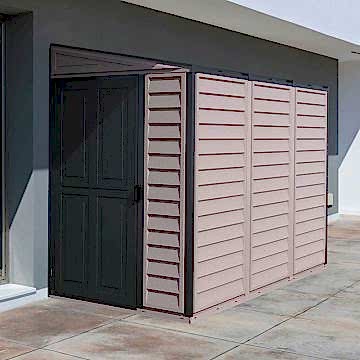 4' x 8' Saffron Sidemate Plus Lean To Plastic Vinyl Shed (1.22m x 2.4m)