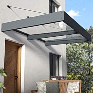 6' x 5' Palram Canopia Sophia XL 2000 Door Canopy - Grey (1.92m x 1.40m) 