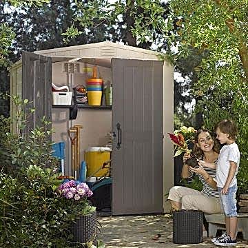 6' x 6' Keter Factor Plastic Garden Shed (1.78m x 1.96m)