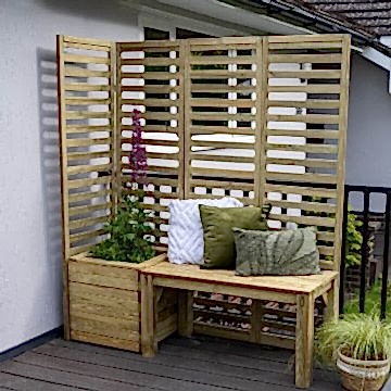 5’ x 1’9 Forest Modular Wooden Garden Seating Set Number 1 (1.53m x 0.53m)