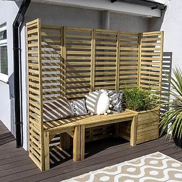 6’9 x 1’9 Forest Modular Wooden Garden Seating Set Number 2 (2.06m x 0.53m)