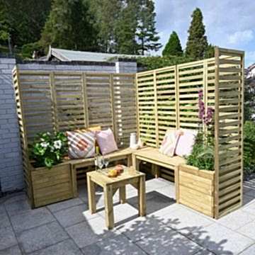 6’9 x 6’9 Forest Modular Wooden Garden Seating Set Number 3 (2.06m x 2.06m)