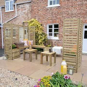 11’8 x 6’9 Forest Modular Wooden Garden Seating Set Number 5 (3.56m x 2.06m)