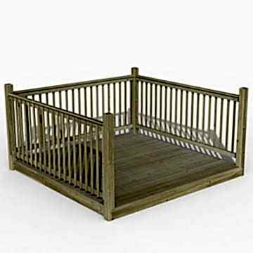 8' x 8' Forest Patio Deck Kit No. 4 (2.4m x 2.4m)