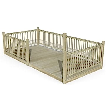 8' x 16' Forest Patio Deck Kit No. 7 (2.4m x 4.8m)