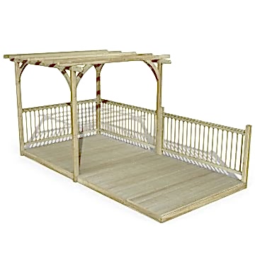 8' x 16' Forest Pergola Deck Kit No. 6 (2.4m x 4.8m)
