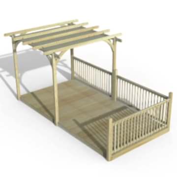 8' x 16' Forest Pergola Deck Kit with Canopy No. 7 (2.4m x 4.8m)