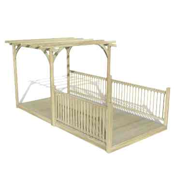 8' x 16' Forest Pergola Deck Kit No. 8 (2.4m x 4.8m)