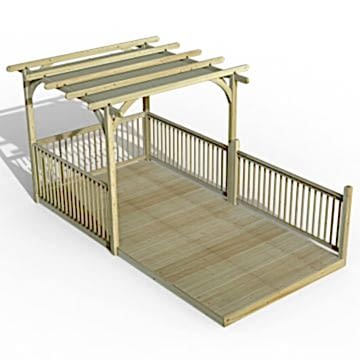 8' x 16' Forest Pergola Deck Kit with Canopy No. 10 (2.4m x 4.8m)