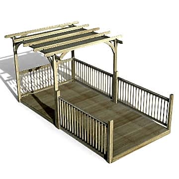 8' x 16' Forest Pergola Deck Kit with Canopy No. 11 (2.4m x 4.8m)