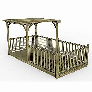 8' x 16' Forest Pergola Deck Kit No. 13 (2.4m x 4.8m)