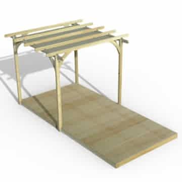 8' x 16' Forest Pergola Deck Kit with Canopy No. 1 (2.4m x 4.8m)